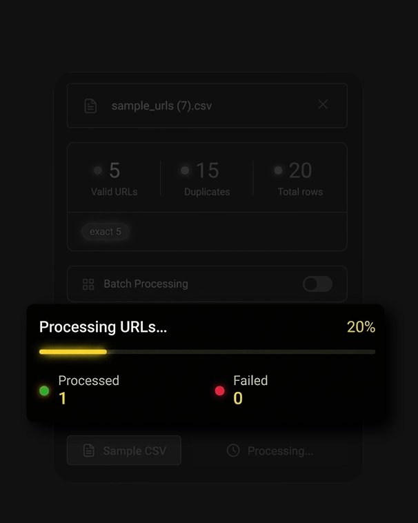 BB SEO Tool real-time execution tracking dashboard