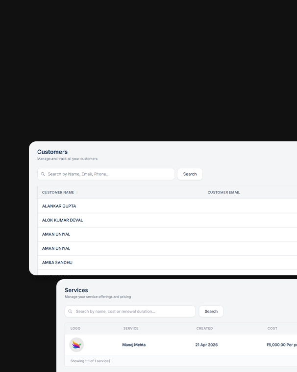 BB Pest Control CRM customer and service management dashboard