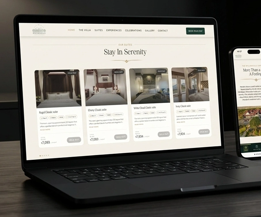 Hospitality — Booking funnels and automation workflows.